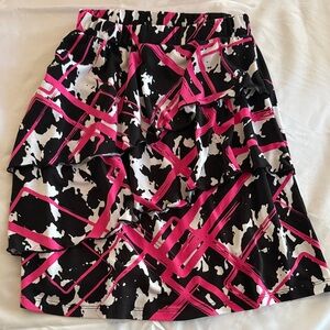 Cato Asymmetrical Pink and Black Skirt